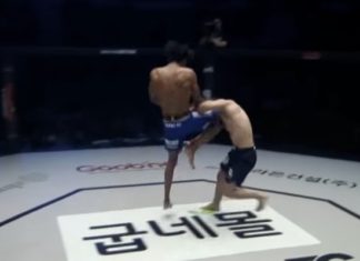 Брата Нурмагомедова вырубили ударом колена в финале Гран-при (ВИДЕО)