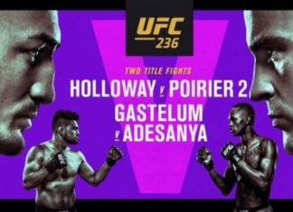 Адесанья – Гастелум, Порье – Холловэй UFC 236 13.04.2019. Кард турнира, а также, где и когда смотреть онлайн