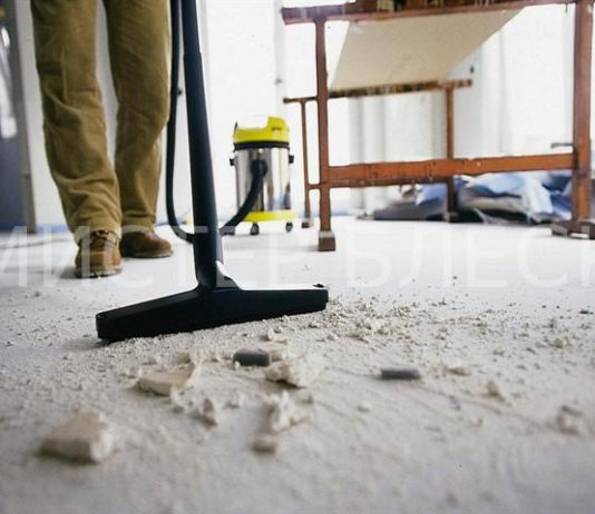 Как убрать бетонную пыль после ремонта