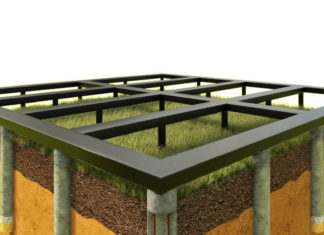 Установка свайно-винтового фундамента