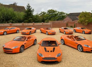 Уникальную оранжевую коллекцию Aston Martin выставят на продажу